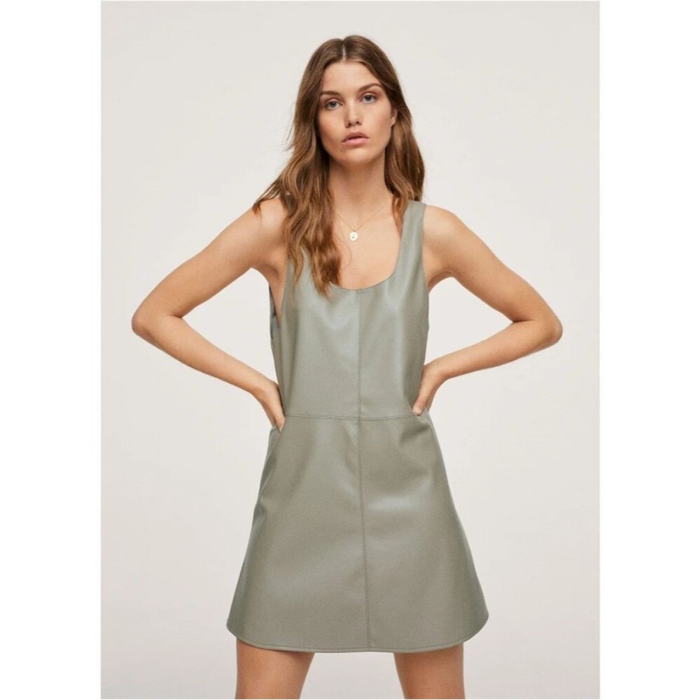 Mango Faux Leather Dress